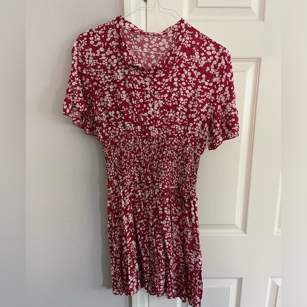NWT Missky size medium red and white floral dress